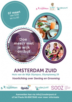 Sfeerimpressie van Doe mee/r met je wijk bijeenkomst Amsterdam Zuid: Sexting en Grooming bij  Single Supermom