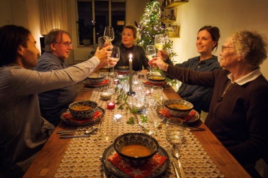 Sfeerimpressie van Eet Mee met de Feestdagen bij  Stichting Eet Mee