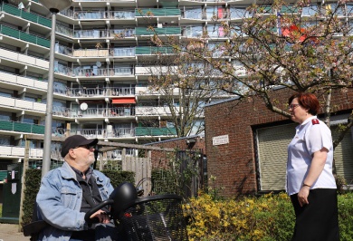 Sfeerimpressie van Inloop bij Leger des Heils